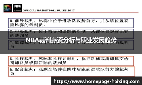 NBA裁判薪资分析与职业发展趋势